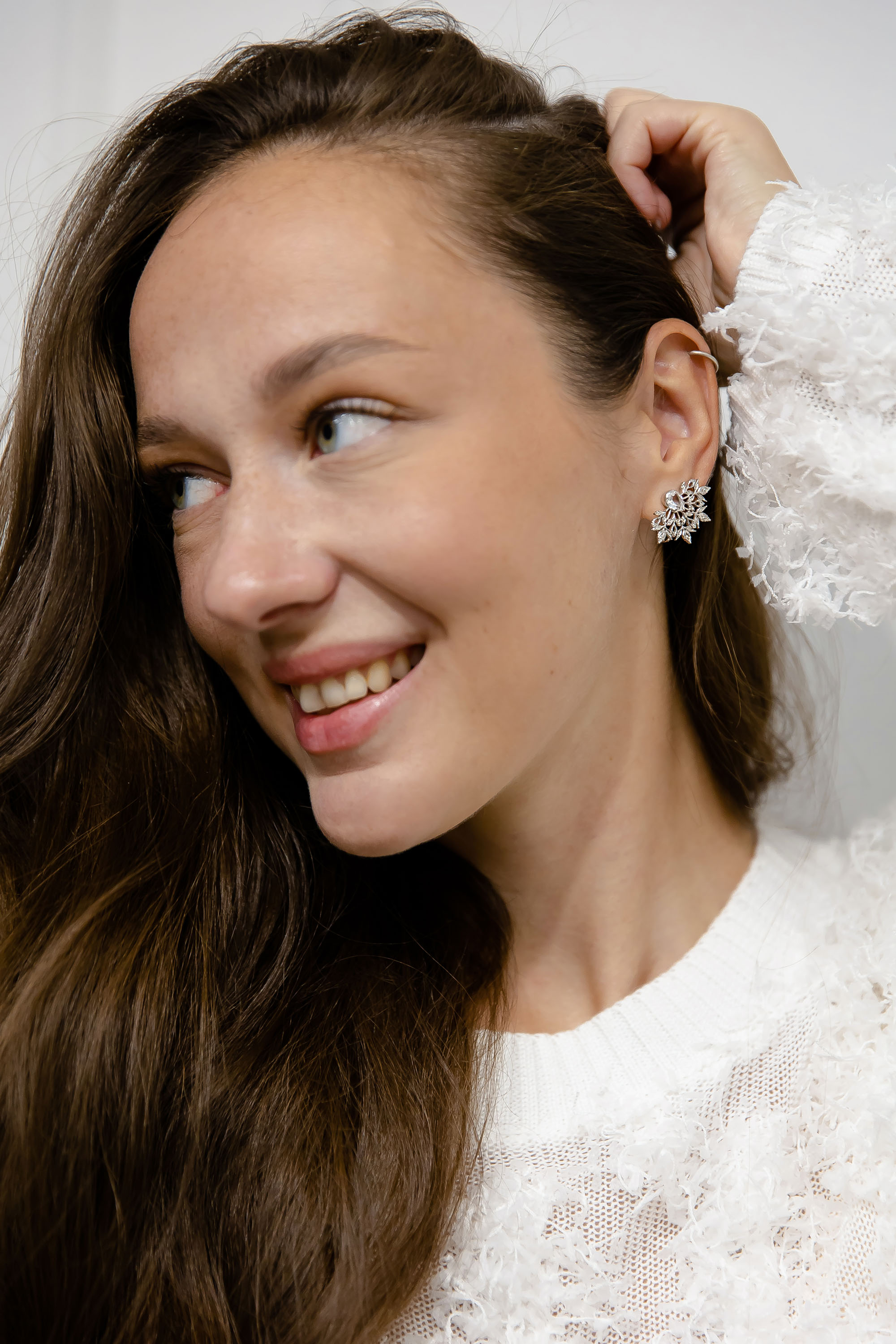 Серьги Снежинки