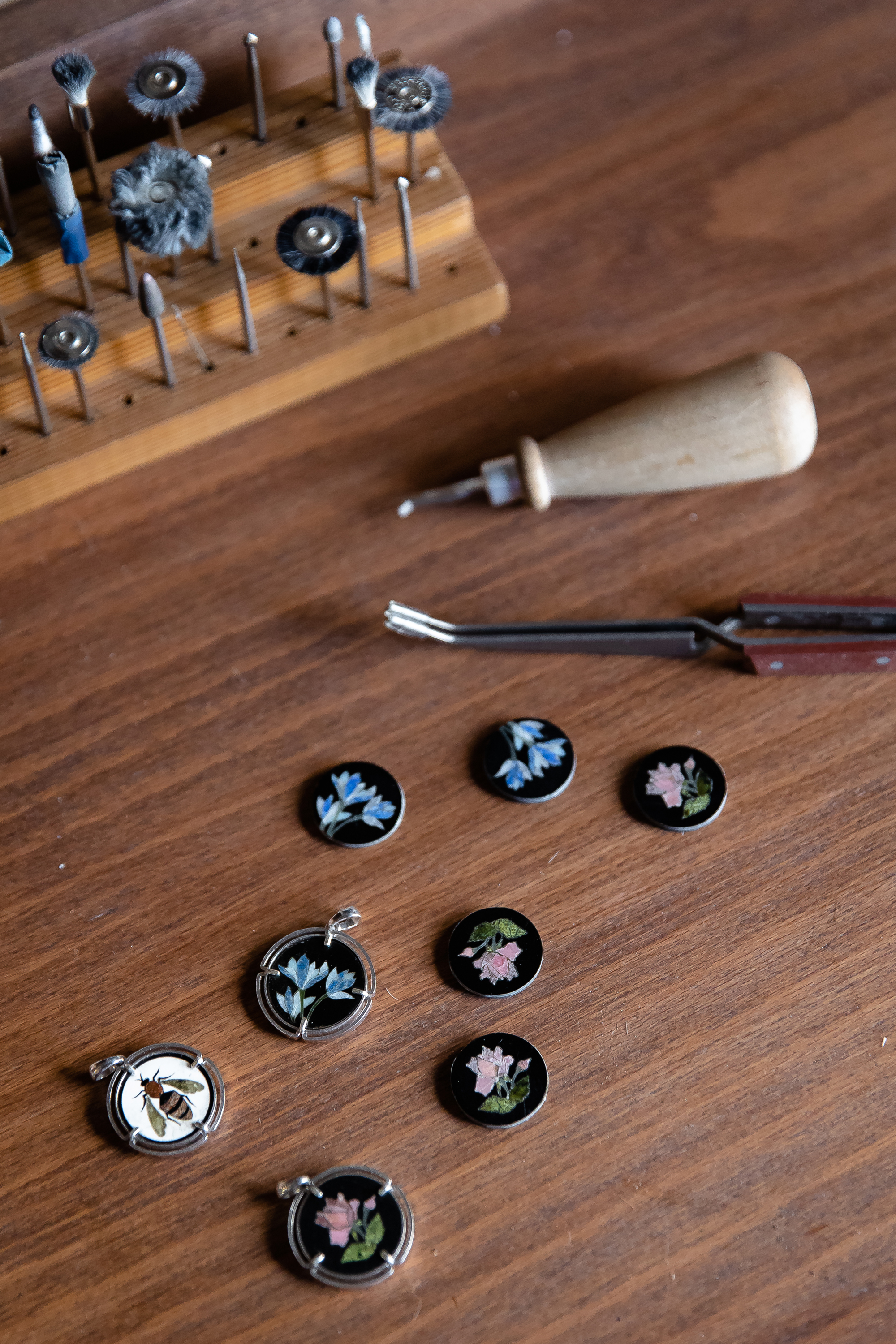 Подвески с флорентийской мозаикой