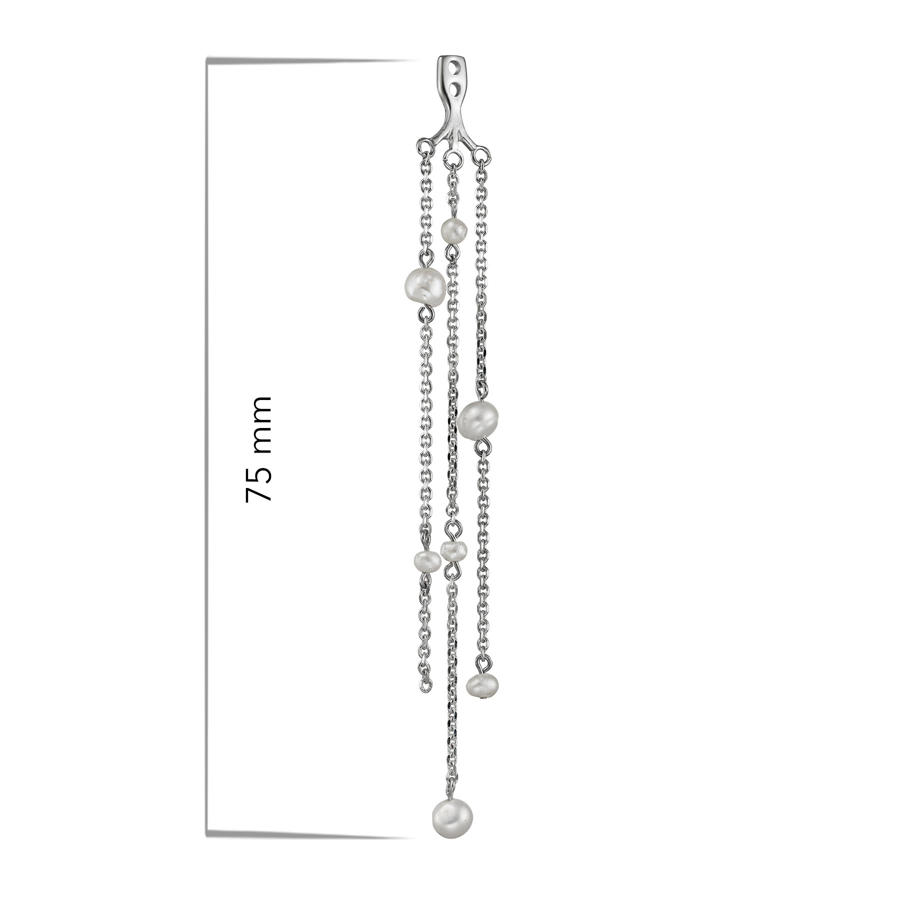 Серьги Джекеты с жемчугом