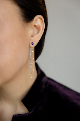 Серьги Джекеты с жемчугом