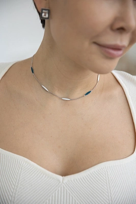 Колье с горячей эмалью