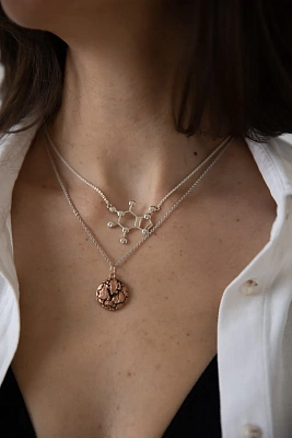 Колье Молекула Кофеина