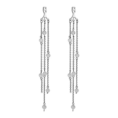 Серьги Джекеты с горным хрусталем